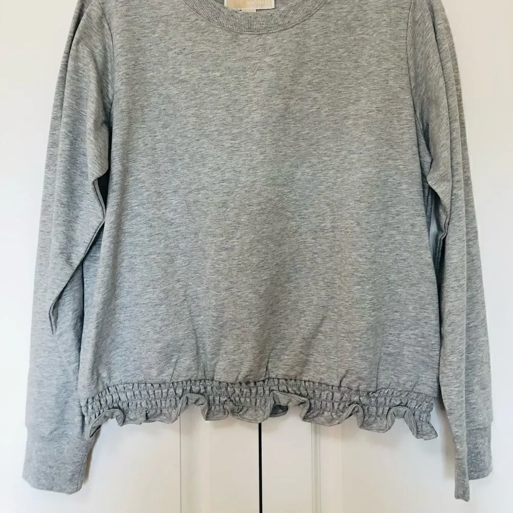 ‎NWT: Michael Kors Ruffle Bottom Sweatshirt